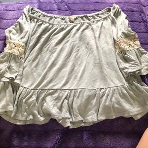 off the shoulder dressy crop top